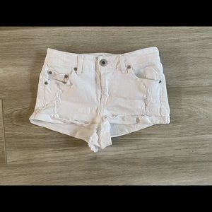 Highway White Ripped Jean Shorts Size 1/2 …